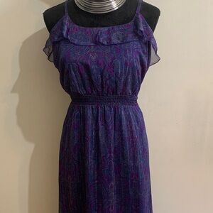 Express Purple and Blue Maxi Dress
